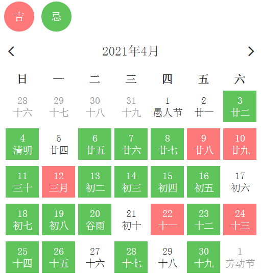 2020年4月9日黄历查询2020年4月9日黄历