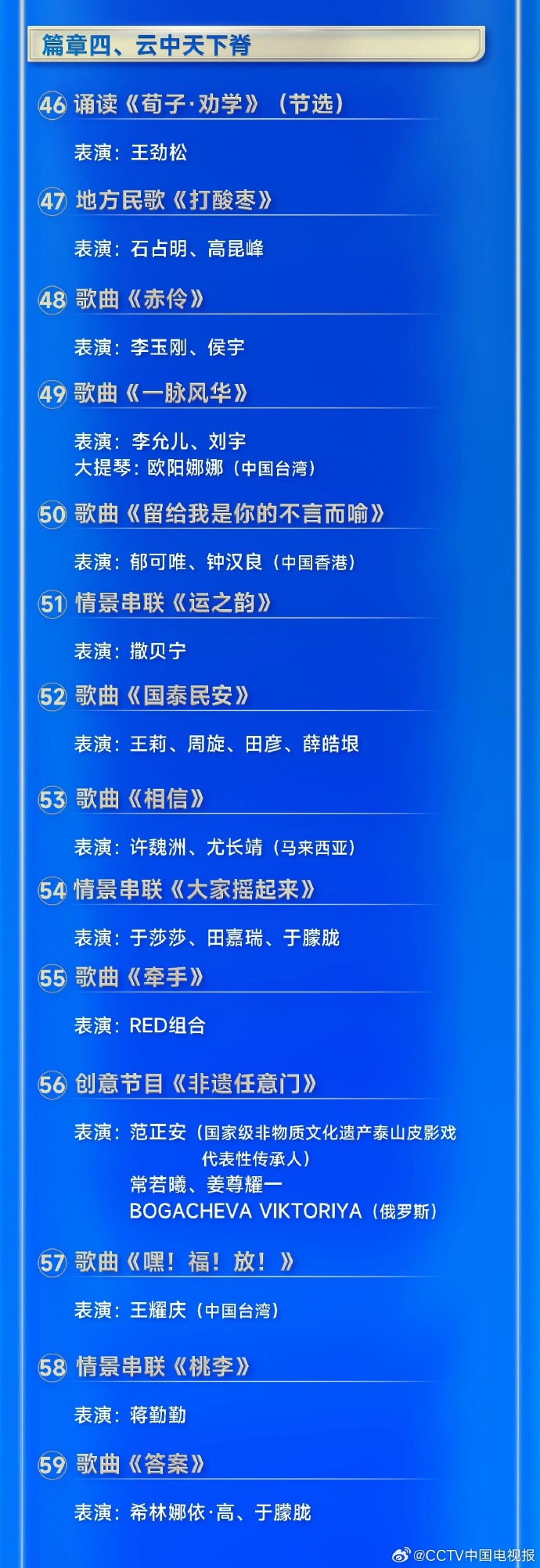 北京台春晚节目单北京台春晚节目单揭晓