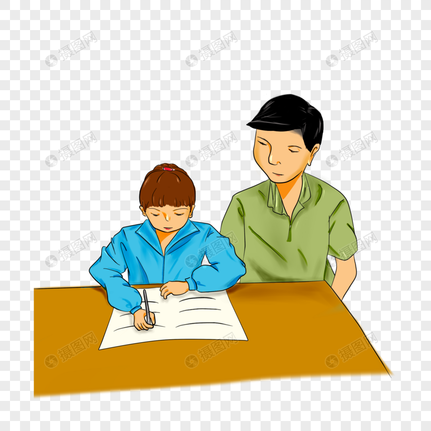 我在写作业时，爸爸从后边要我-第2张图片