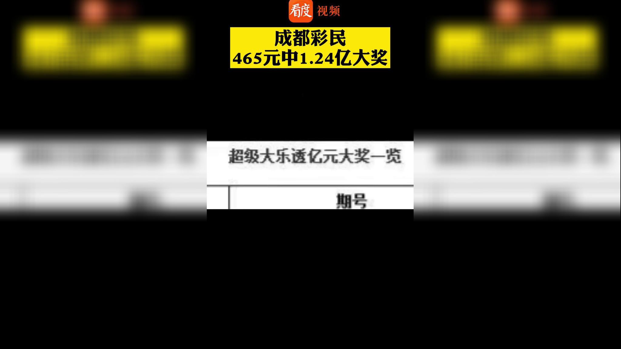 彩民465元中1.24亿，奇迹背后的故事